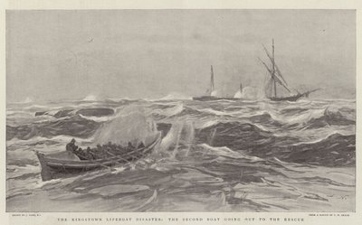 La catastrophe du canot de sauvetage de Kingstown, le deuxième bateau partant pour le sauvetage - Joseph Nash